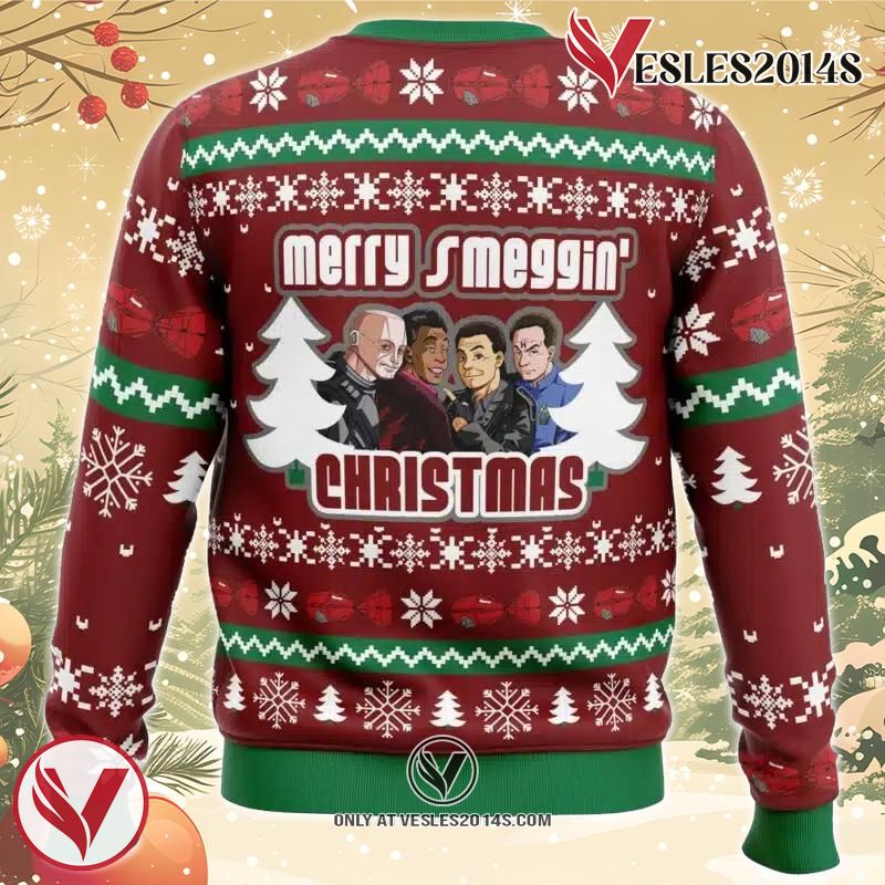Merry Smeggin’ Christmas Red Dwarf Ugly Christmas Sweater, Unique Christmas Gift For Fans - Vesles2014S iM4 1