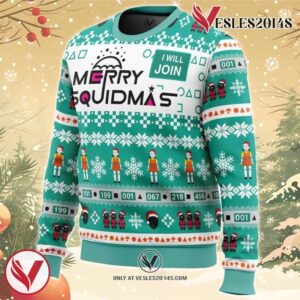 Merry Squidmas Squid Game Christmas Sweater 1