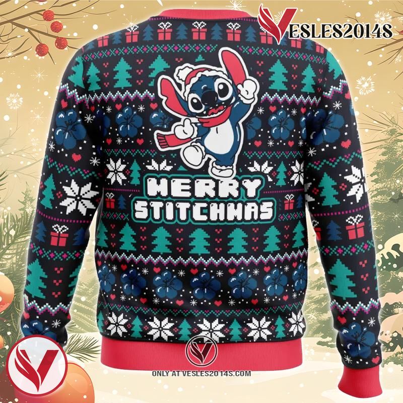 Merry Stitchmas Stitch Ugly Christmas Sweater, Unique Christmas Gift For Fans - Vesles2014S 1
