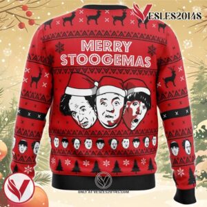 Merry Stoogemas 3 Stooges Ugly Christmas Sweater, Unique Christmas Gift For Fans - Vesles2014S 1