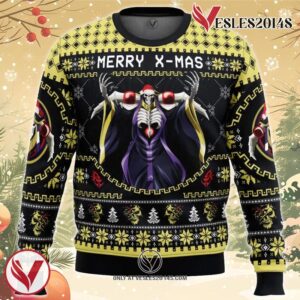 Merry X-Mass Ainz Ooal Gown Overlord Ugly Christmas Sweater, Unique Christmas Gift For Fans - Vesles2014S