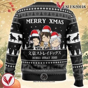 Merry Xmas Bungo Stray Dogs Ugly Christmas Sweater, Unique Christmas Gift For Fans - Vesles2014S 1
