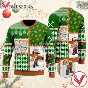 Merry Xmas Carpenter Woodworking Ugly Sweater, Unique Winter Outfits For Fans - Vesles2014S  1