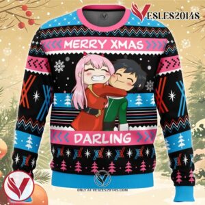 Merry Xmas Darling Darling in the FranXX Ugly Christmas Sweater, Unique Christmas Gift For Fans - Vesles2014S