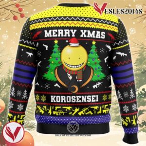 Merry Xmas Korosensei Assassination Classroom Ugly Christmas Sweater, Unique Christmas Gift For Fans - Vesles2014S 1