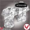 Meshuggah Black Tropical Floral White Hawaiian Shirt, Unique Gifts For Friends - Vesles2014S 1