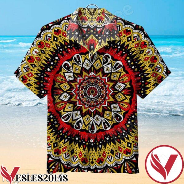 Metallic Gold Ink Hawaiian Shirt, Unique Gifts For Friends - Vesles2014S 1