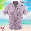 Mewtwo Pattern Pokemon Hawaiian Button Up Shirt, Perfect Gifts For Anime Lovers - Vesles2014S