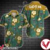 Mf Doom Yellow Tropical Floral Green Hawaiian Shirt, Unique Gifts For Friends - Vesles2014S 1