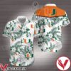 Miami Hurricanes Green Tropical Floral White Hawaiian Shirt, Unique Gifts For Friends - Vesles2014S 1