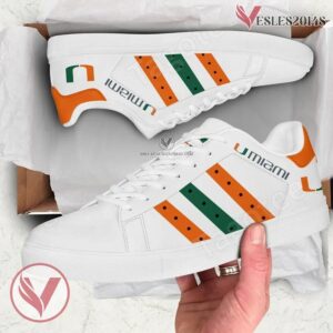 Miami Hurricanes Print Stan Smith Shoes, Best Sneaker For Fans - Vesles2014s 1