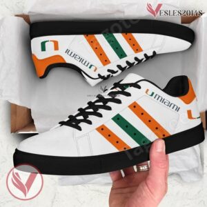 Miami Hurricanes Print Stan Smith Shoes, Best Sneaker For Fans - Vesles2014s