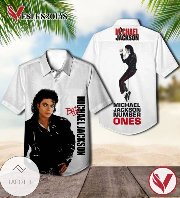 Michael Jackson Bad Album Cover Hawaiian Shirt, Best Gift For Music Lovers Vesles2014S