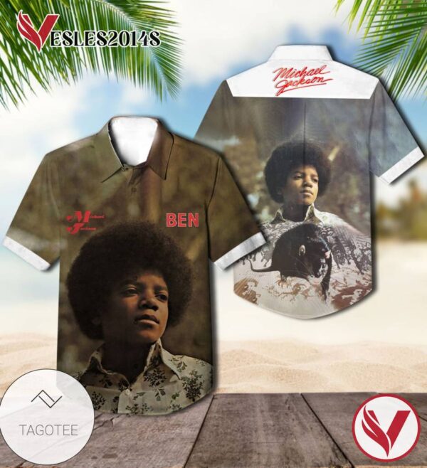 Michael Jackson Ben Album Cover Hawaiian Shirt, Best Gift For Music Lovers Vesles2014S