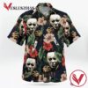 Michael Myers Hibiscus Flower Halloween Casual Beach Full Printing Hawaiian Shirt Vesles2014S