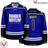 Michael Scott Dunder Mifflin Blue Jersey - Vesles2014S