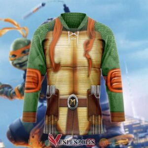 Michelangelo TMNT Cosplay Hockey Jersey Shirt, Trending Gifts For Fans - Vesles2014s 2