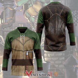 Michelangelo TMNT Mike Mikey Cosplay Custom Hockey Jersey, Trending Gifts For Fans - Vesles2014s 2