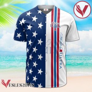 Michelob ULTRA American Flag Baseball Jersey, Perfect Gifts For Fans - Vesles2014S 2