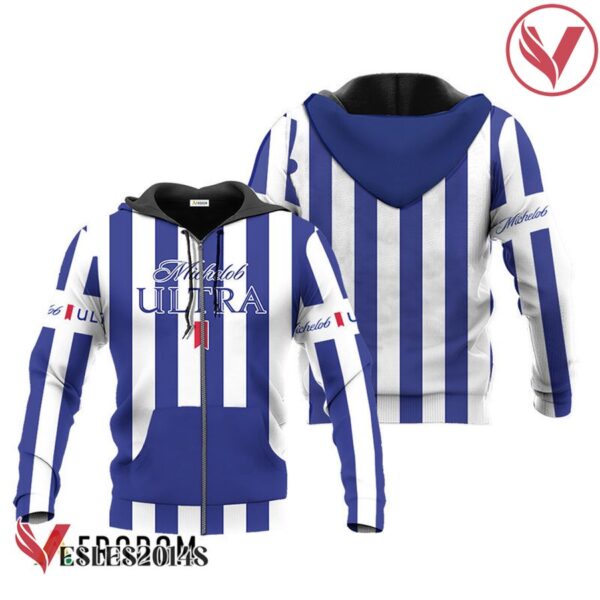 Michelob ULTRA Blue Vintage Striped Hoodie & Zip Hoodie - Vesles2014S 1