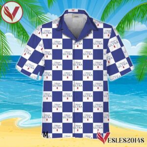 Michelob ULTRA Checkerboard Hawaiian Shirt, Best Summer Gifts For Fans - Vesles2014S 1