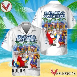 Michelob ULTRA Funny Parrot Hawaiian Shirt, Best Summer Gifts For Fans - Vesles2014S 1