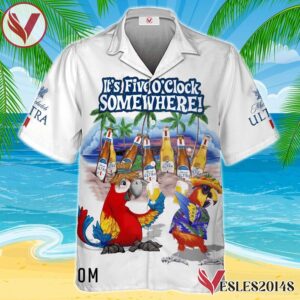 Michelob ULTRA Funny Parrot Hawaiian Shirt, Best Summer Gifts For Fans - Vesles2014S