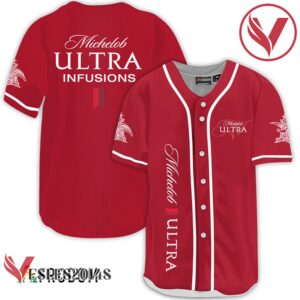 Michelob ULTRA Infusions Pomegranate Red Baseball Jersey, Perfect Gifts For Fans - Vesles2014S