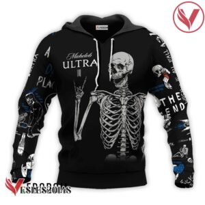 Michelob ULTRA Rock And Roll Skeleton Skull Hoodie & Zip Hoodie - Vesles2014S 1