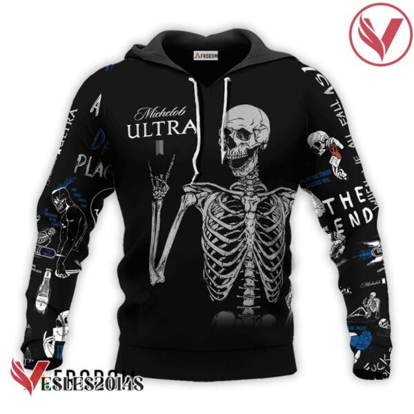 Michelob ULTRA Rock And Roll Skeleton Skull Hoodie & Zip Hoodie - Vesles2014S 1