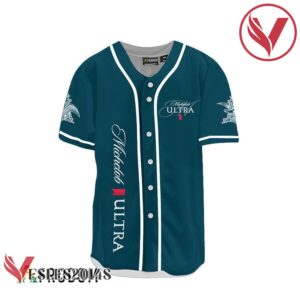 Michelob Ultra Amber Max Teal Baseball Jersey, Perfect Gifts For Fans - Vesles2014S 2