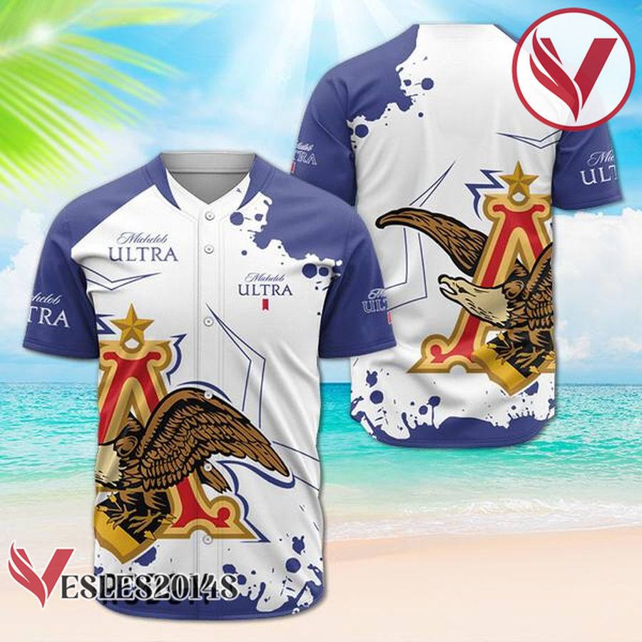 Michelob Ultra Anheuser Eagle Logo Baseball Jersey, Perfect Gifts For Fans - Vesles2014S