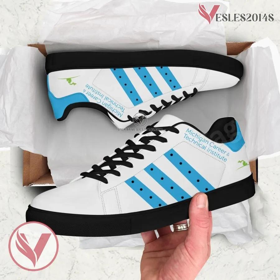 Michigan Career and Technical Institute Logo Low Top Shoes, Unique Sneaker For Fans - Vesles2014s 1