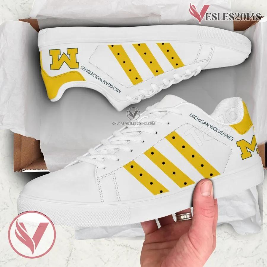 Michigan Wolverines Hockey Stan Smith Shoes For Men And Womens - Vesles2014s