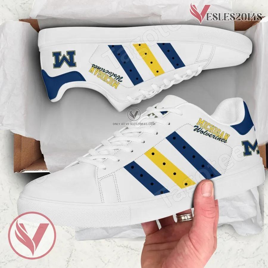 Michigan Wolverines Print Stan Smith Shoes, Best Sneaker For Fans - Vesles2014s 1