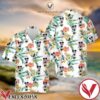 Mickey Minnie & Donald Vacation Disney Cartoon Graphics Tropical Hibicus White Hawaiian Shirt And Short, Unique Gifts For Friends - Vesles2014S 1