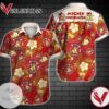 Mickey Mouse Firefighter Hawaiian Graphic Print Short Sleeve Hawaiian Casual Shirt Vesles2014S