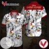Mickey Mouse Hawaiian V Graphic Print Short Sleeve Hawaiian Casual Shirt Vesles2014S