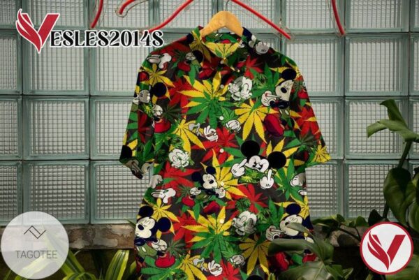 Mickey Mouse Movies Disney 3 For Men And Women Graphic Print Short Sleeve Hawaiian Casual Shirt Vesles2014S