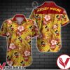 Mickey Mouse Red Tropical Floral Yellow Hawaiian Shirt, Unique Gifts For Friends - Vesles2014S 1