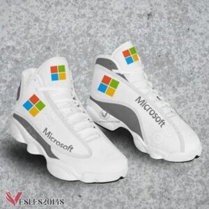 Microsoft Logo Air Jordan 13 Shoes, Best Sneaker Gifts For Fans - Vesles2014s
