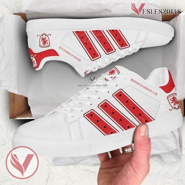 Middlesbrough Print Stan Smith Shoes, Best Sneaker For Fans - Vesles2014s 1