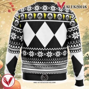 Mighty Morphin Black Ranger Power Rangers Ugly Christmas Sweater, Unique Christmas Gift For Fans - Vesles2014S 1