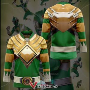 Mighty Morphin Green Power Rangers Hockey Jersey, Trending Gifts For Fans - Vesles2014s 2
