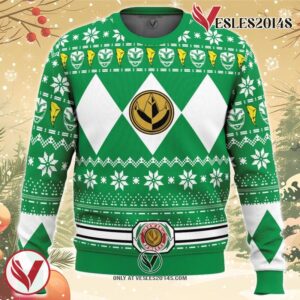 Mighty Morphin Green Ranger Power Rangers Ugly Christmas Sweater, Unique Christmas Gift For Fans - Vesles2014S