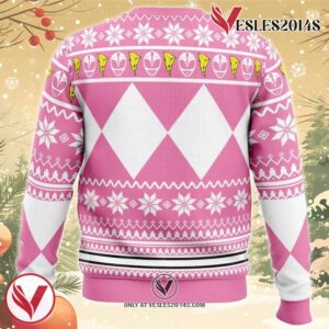 Mighty Morphin Pink Ranger Power Rangers Ugly Christmas Sweater, Unique Christmas Gift For Fans - Vesles2014S 1