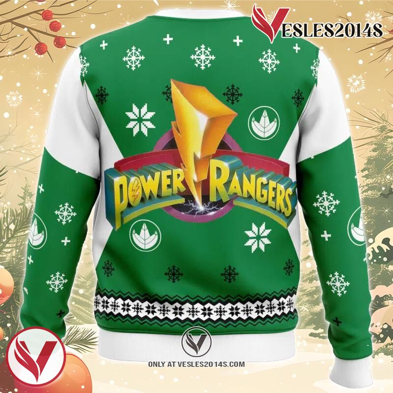 Mighty Morphin Power Rangers Green Ugly Christmas Sweater, Unique Christmas Gift For Fans - Vesles2014S 3