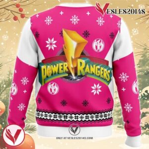 Mighty Morphin Power Rangers Pink Ugly Christmas Sweater, Unique Christmas Gift For Fans - Vesles2014S 3