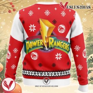 Mighty Morphin Power Rangers Red Ugly Christmas Sweater, Unique Christmas Gift For Fans - Vesles2014S 3