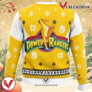 Mighty Morphin Power Rangers Yellow Ugly Christmas Sweater, Unique Christmas Gift For Fans - Vesles2014S 3